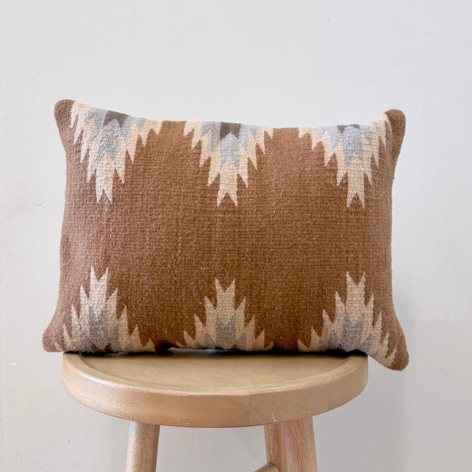 Lumber Teotitlan Wool Throw Pillow - Brown
