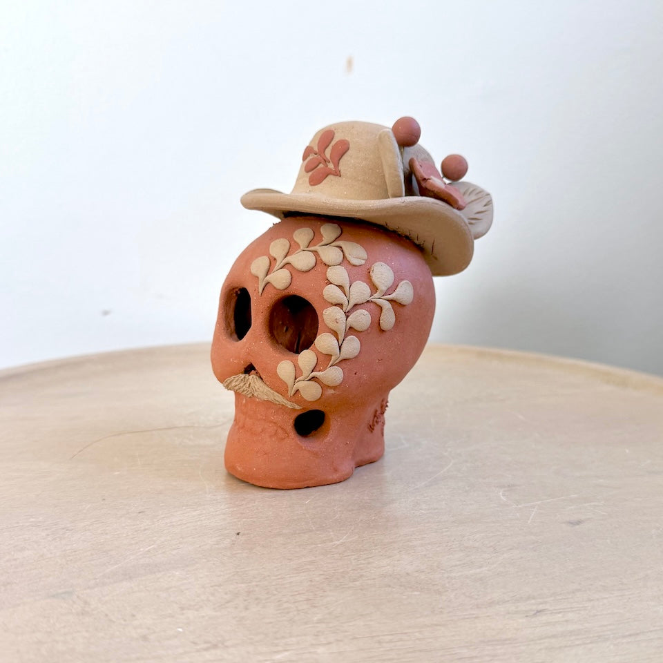 Catrin Clay Skulls With Sombrero