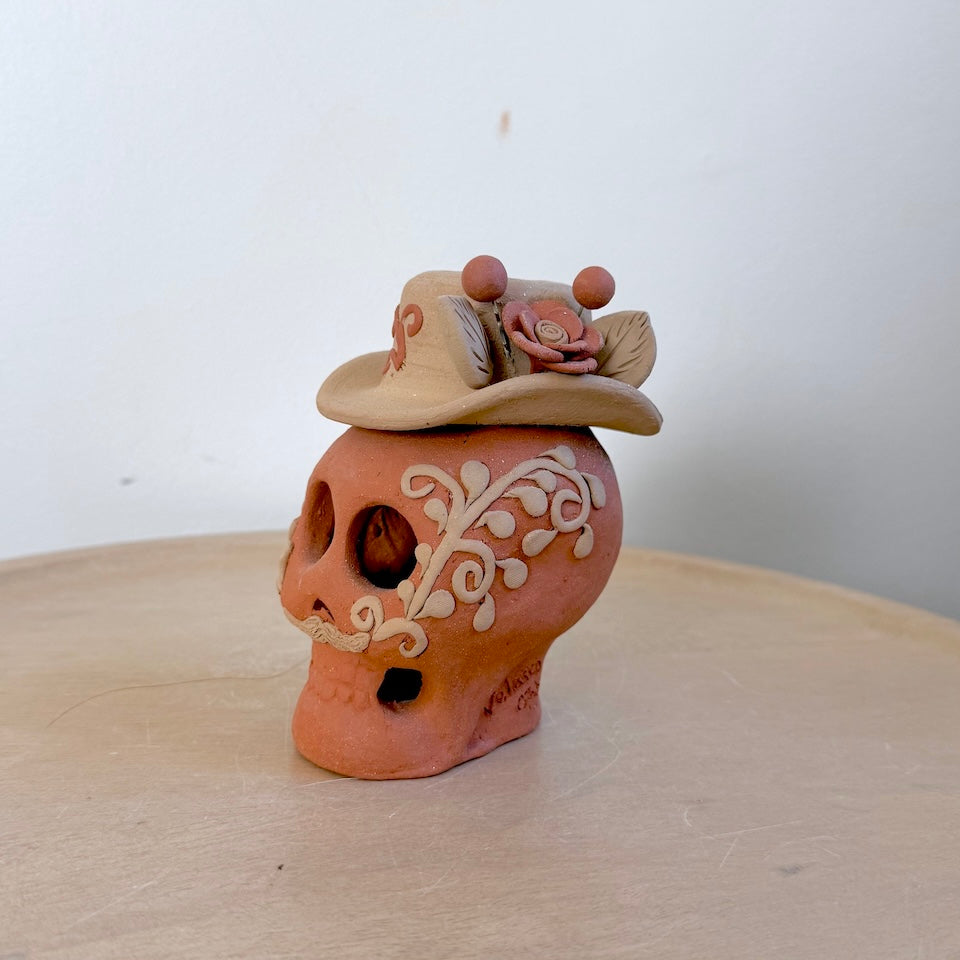 Catrin Clay Skulls With Sombrero