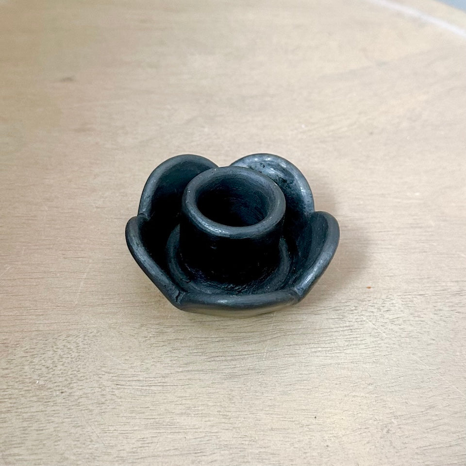 Mini Ahumado Clay Flower Candle Holder