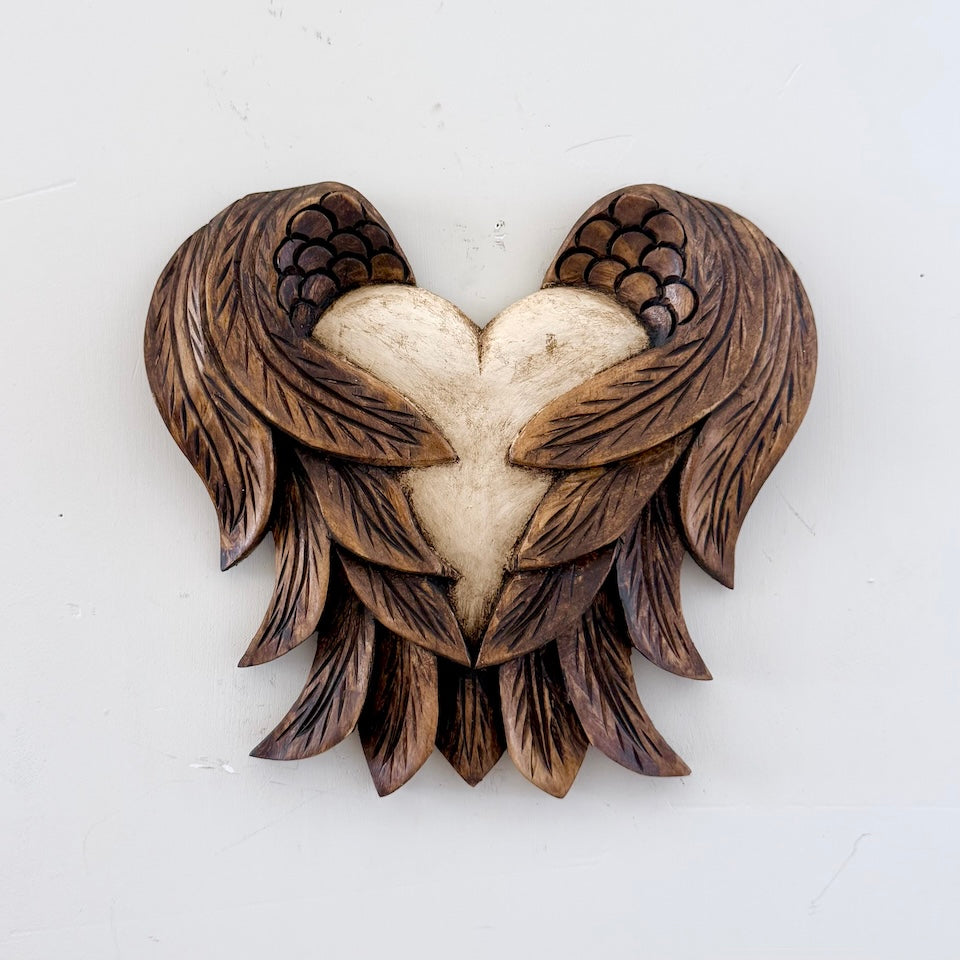 Large Heart with Hugging Wings