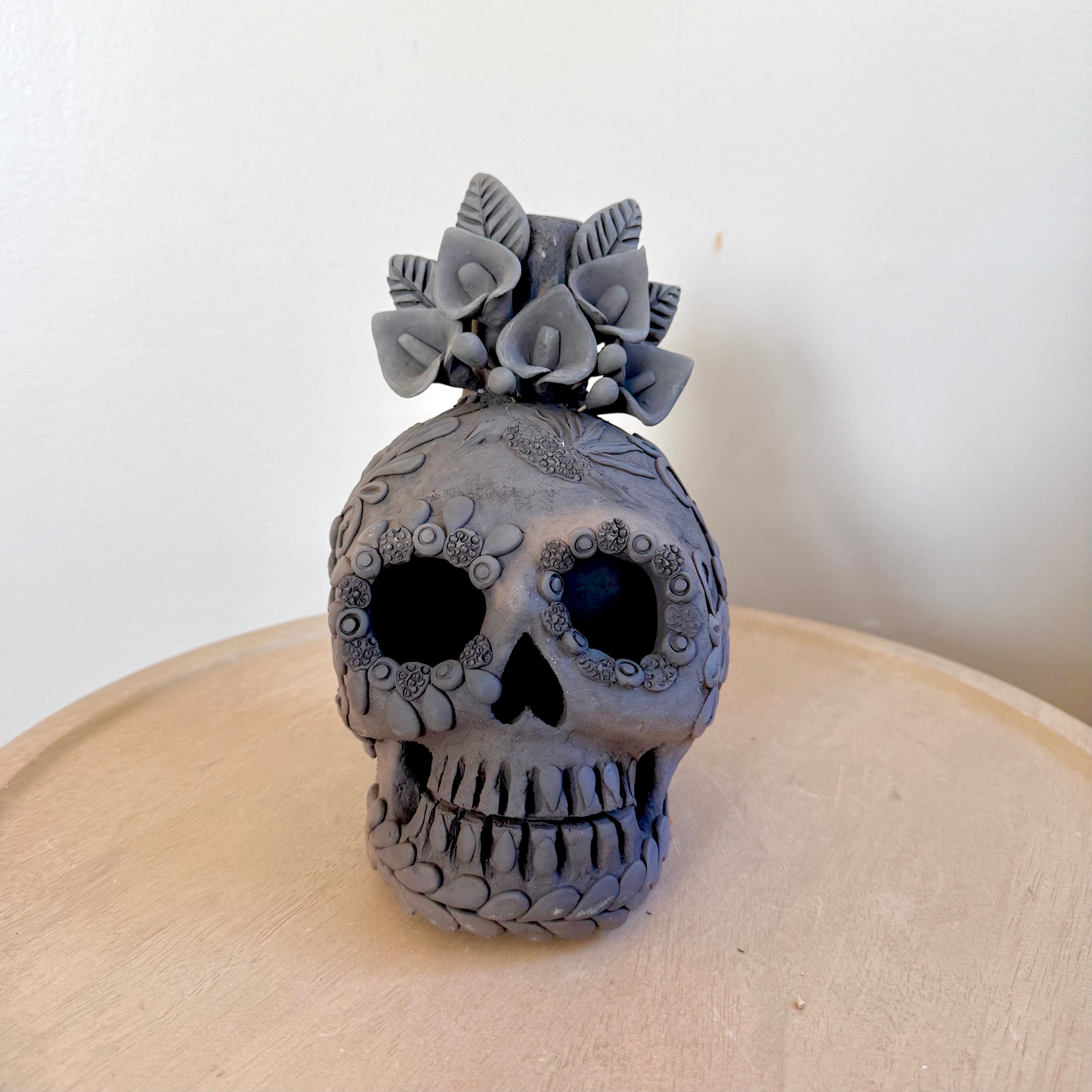 Ahumado Single Candle Holder Calaveritas Catrinas