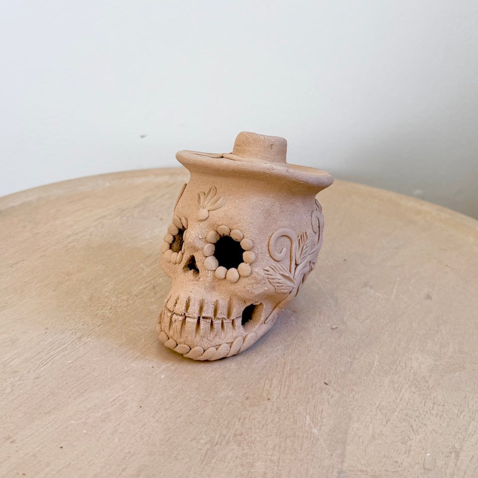 Small Gaytan Natural Flower Catrin Skulls