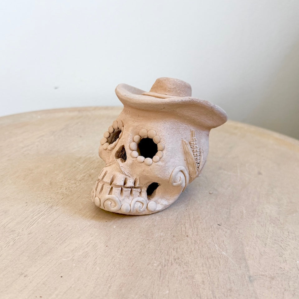 Small Gaytan Natural Flower Catrin Skulls