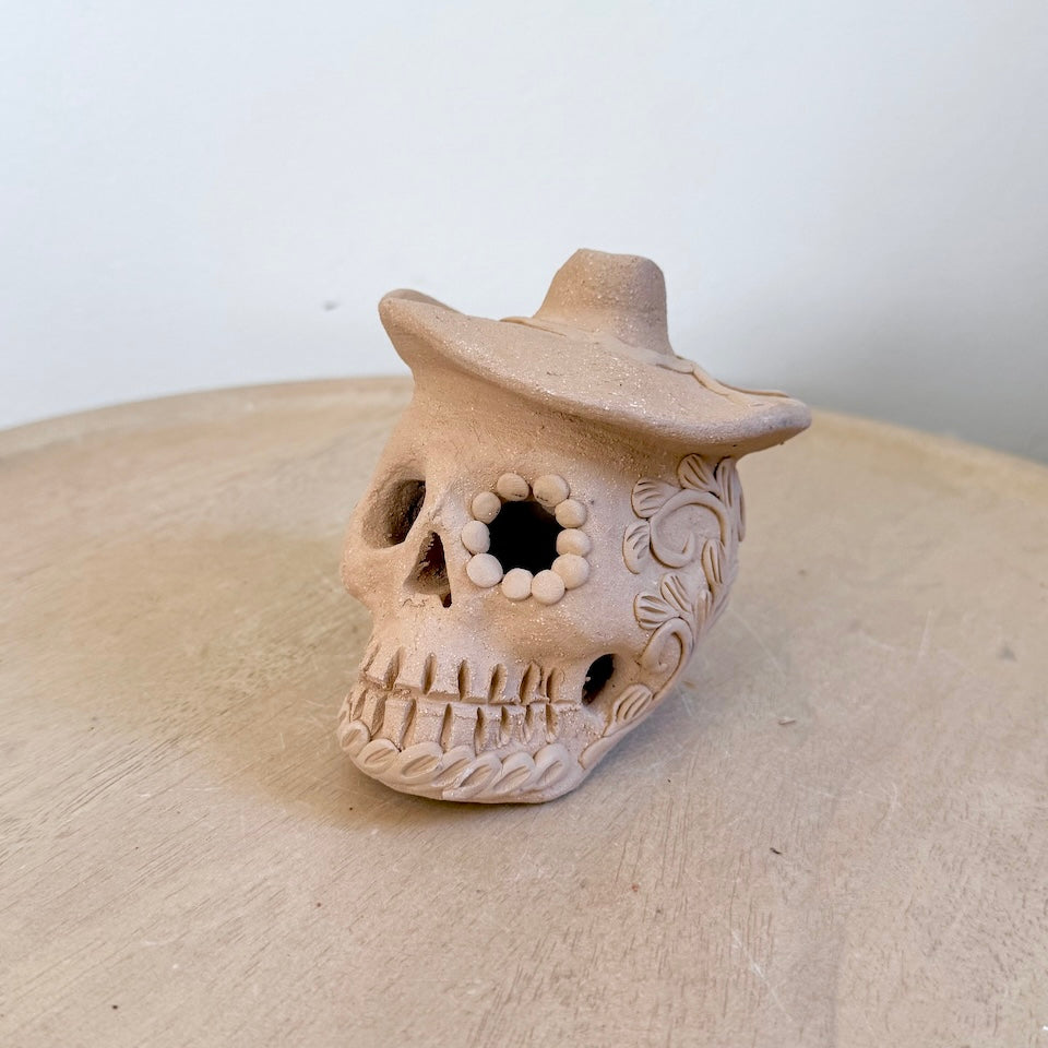 Small Gaytan Natural Flower Catrin Skulls