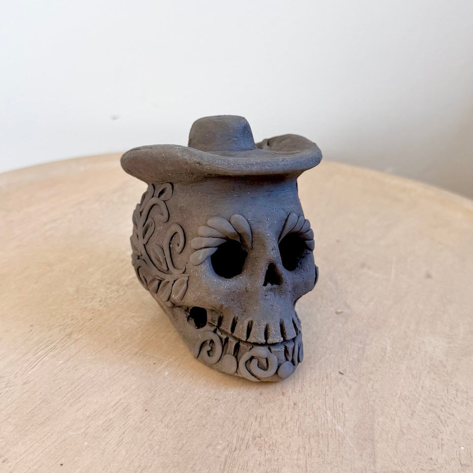 Small Gaytan Ahumado Flower Catrin Skulls