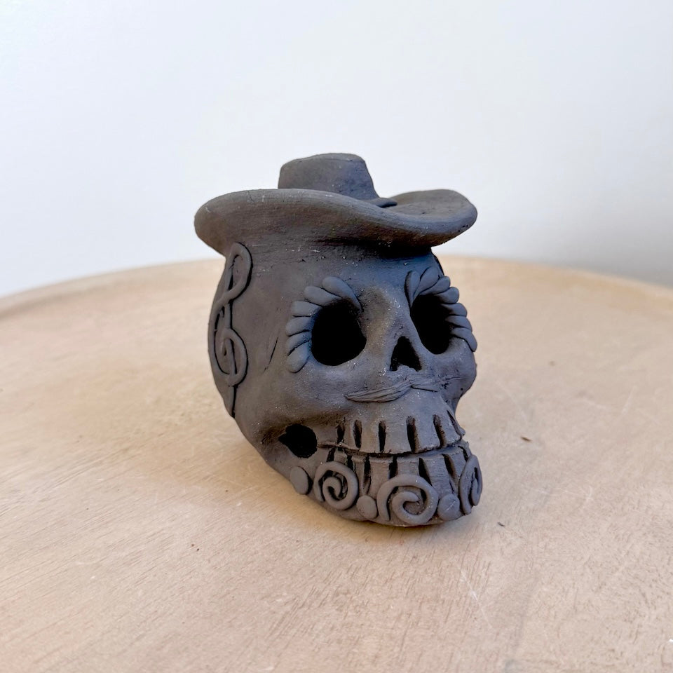 Small Gaytan Ahumado Flower Catrin Skulls