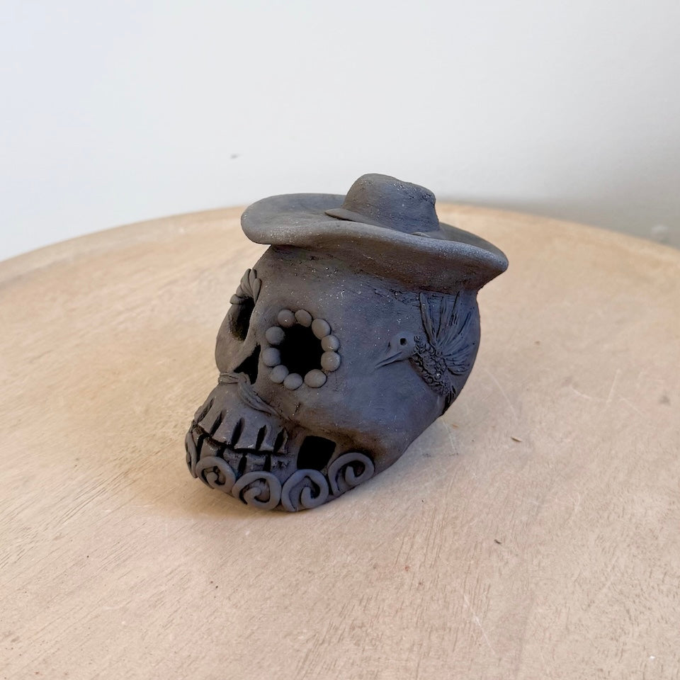 Small Gaytan Ahumado Flower Catrin Skulls