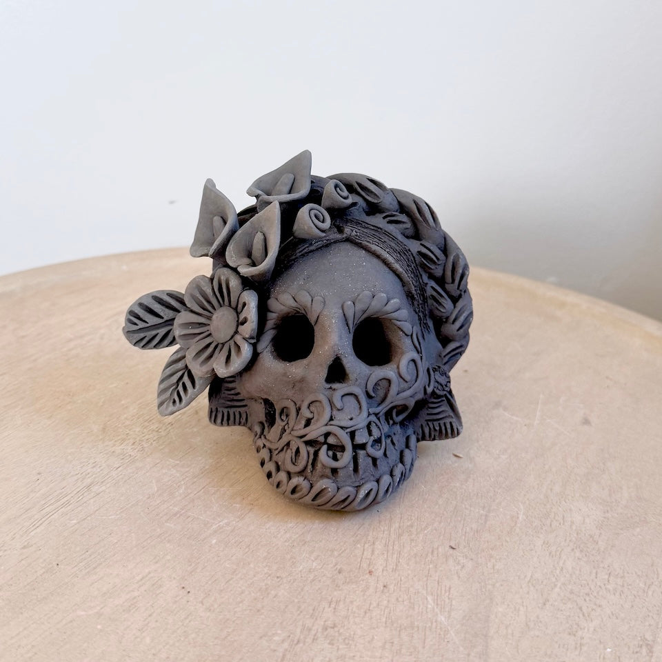 Small Gaytan Ahumado Flower Catrina Skulls