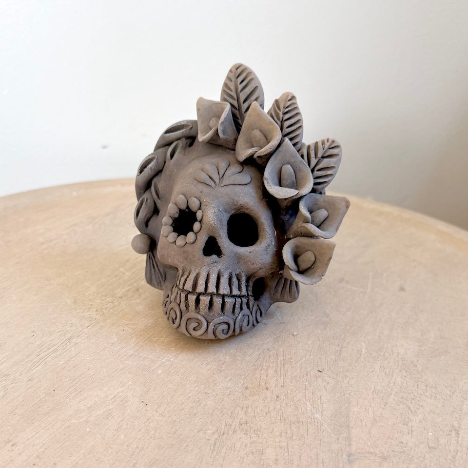 Small Gaytan Ahumado Flower Catrina Skulls