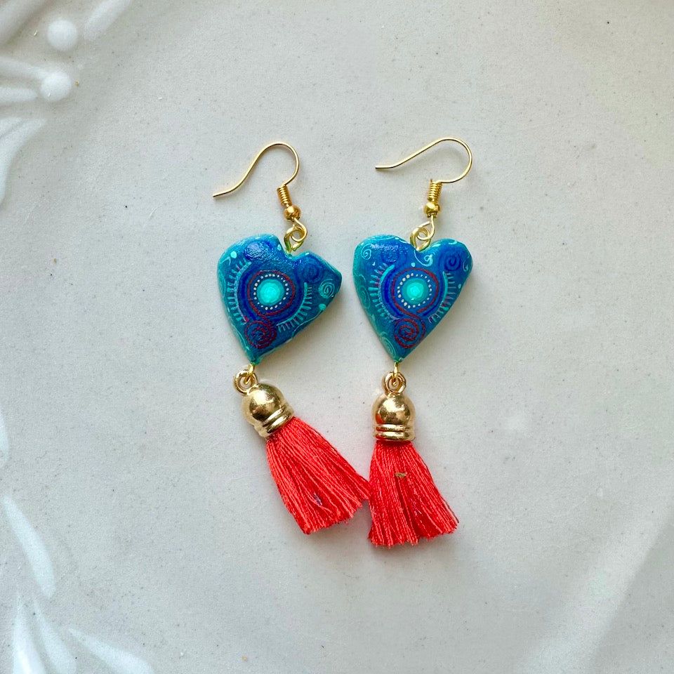Sacred Heart Alebrije Earrings