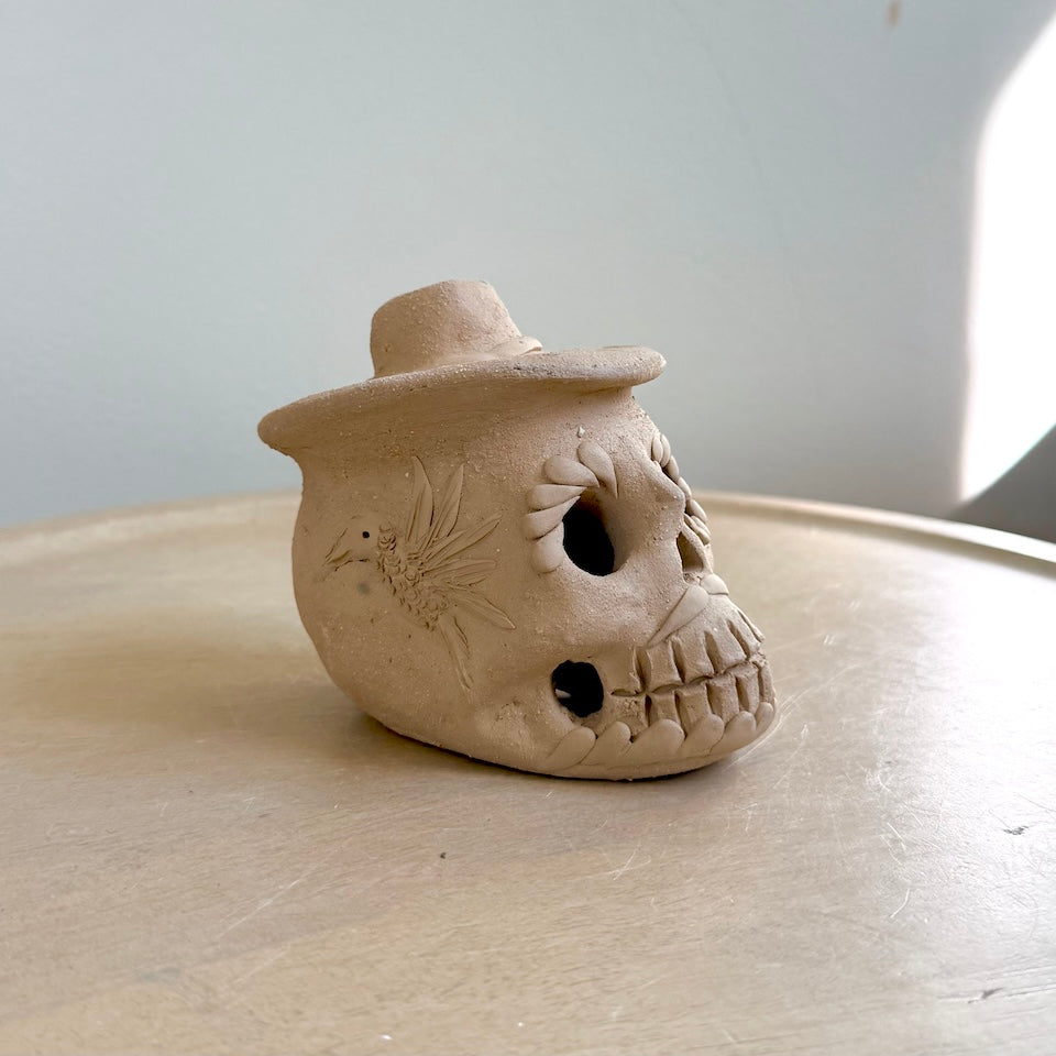 Small Gaytan Natural Flower Catrin Skulls