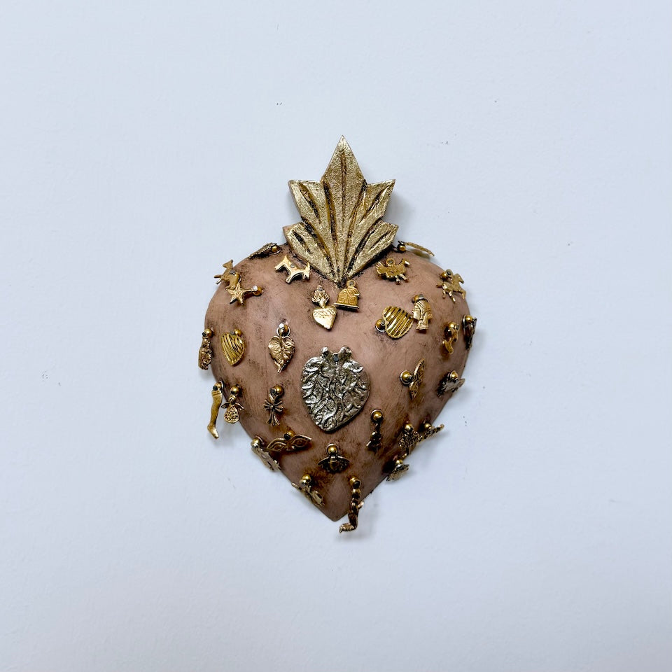 Large 3-D Milagro Heart with Charms