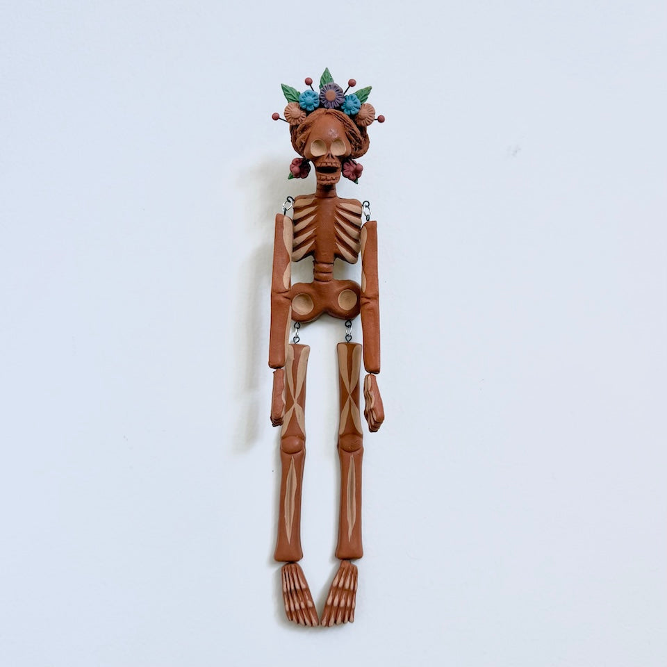 Small Two Tone Catrina Hanging Skeleton