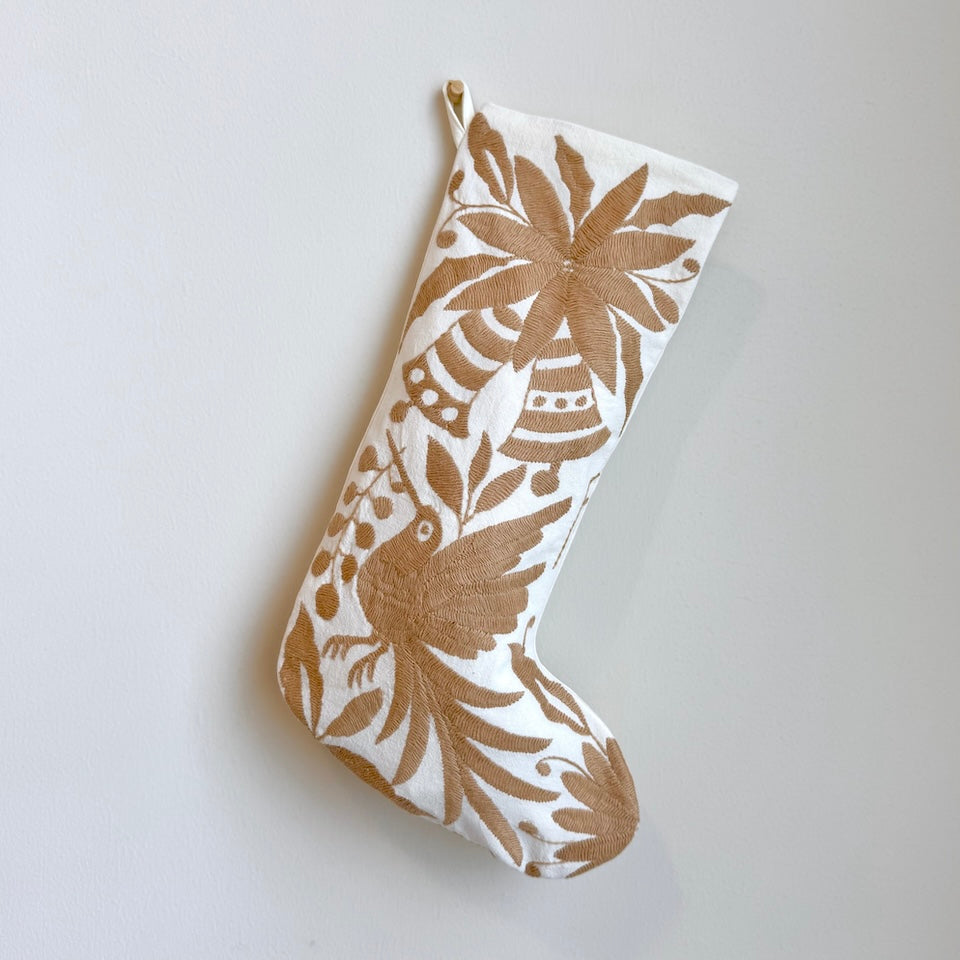 Taupe Otomi Holiday Stockings