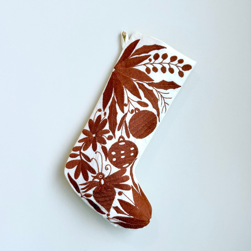 Terracotta Otomi Holiday Stockings