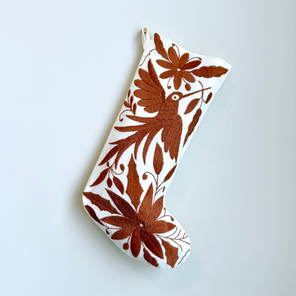 Terracotta Otomi Holiday Stockings
