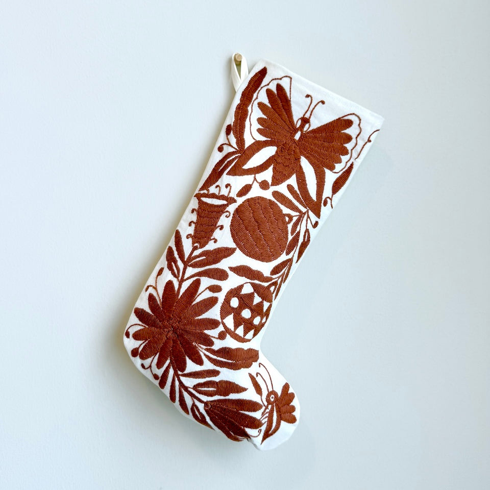 Terracotta Otomi Holiday Stockings