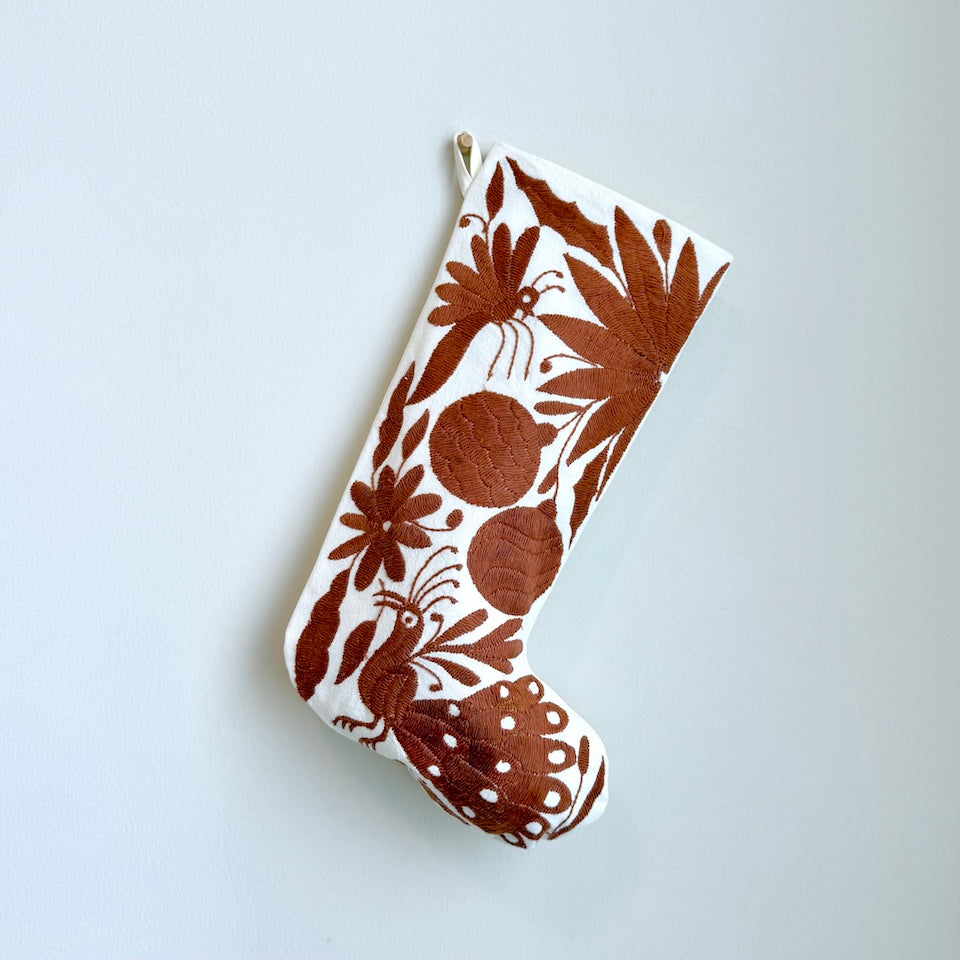 Terracotta Otomi Holiday Stockings