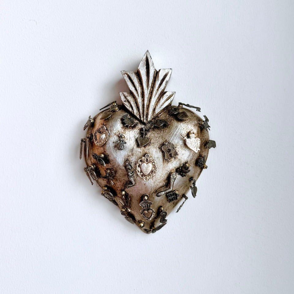 Large Milagro Heart with Charms