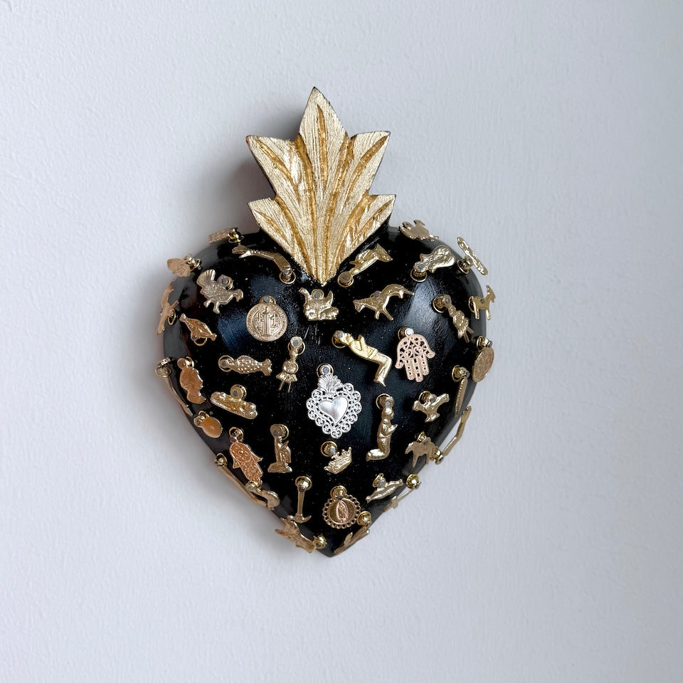 Large Milagro Heart with Charms