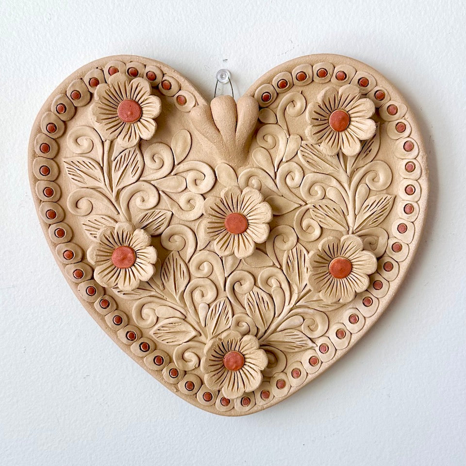 Large Natural Corazones de Barro