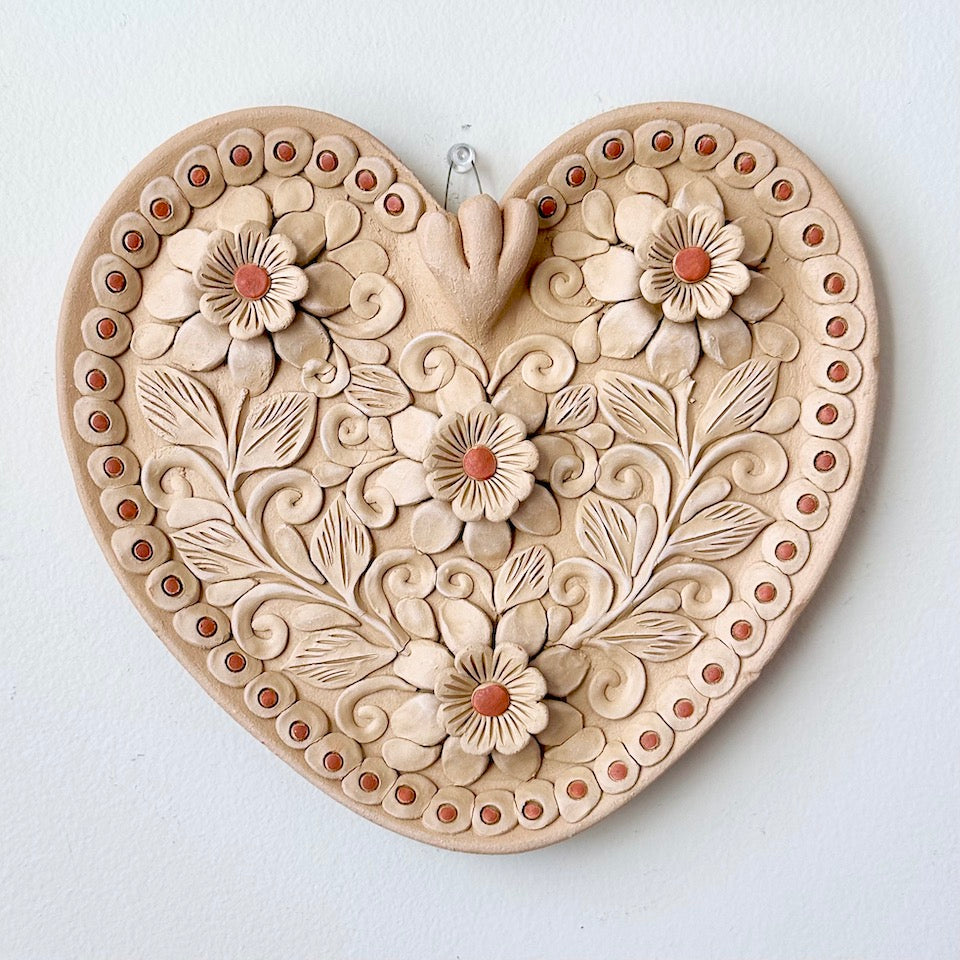 Large Natural Corazones de Barro