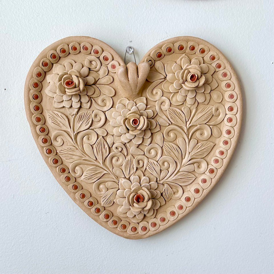 Large Natural Corazones de Barro