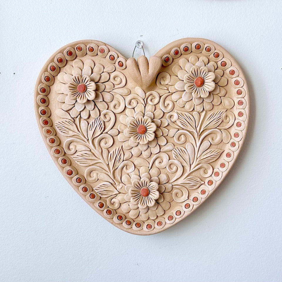 Large Natural Corazones de Barro