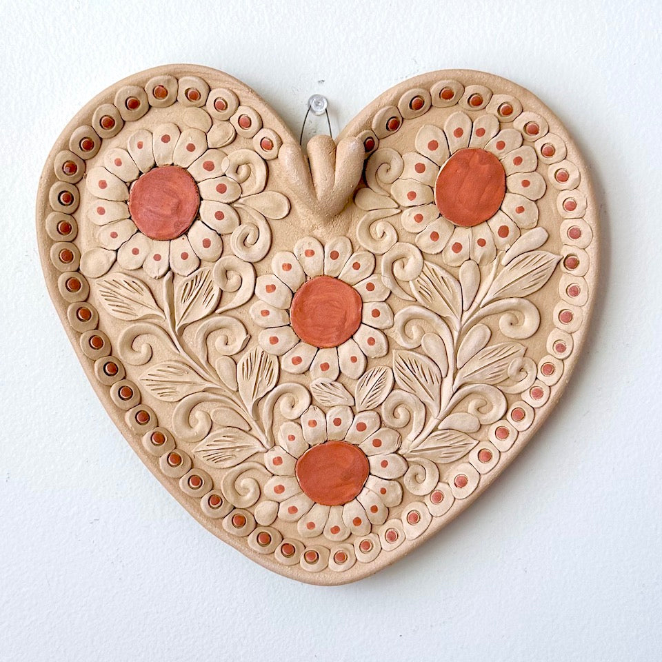 Large Natural Corazones de Barro
