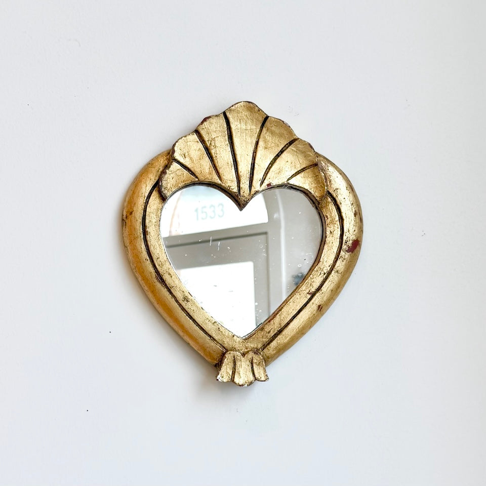 Traditional Heart Wooden Mirror