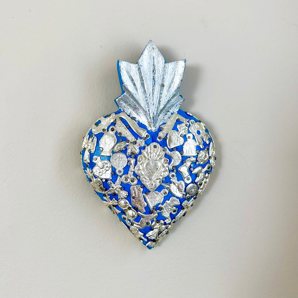 Silver Large Milagro Sacred Heart