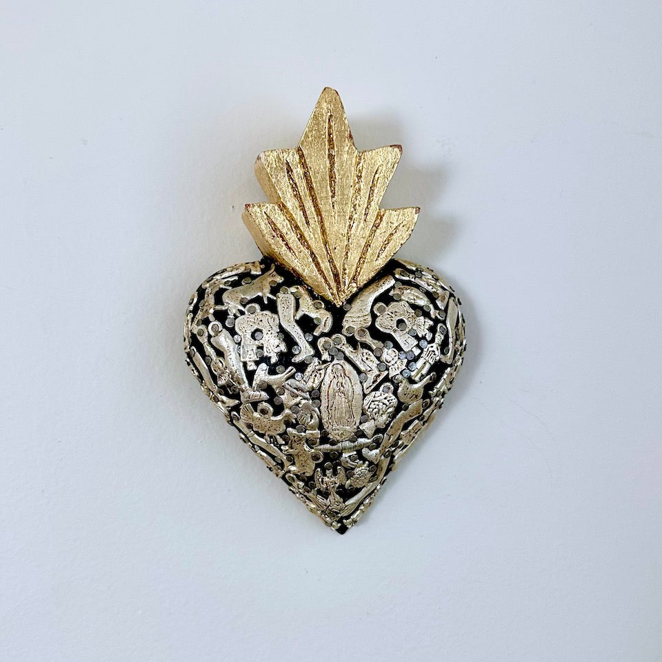 Gold Large Milagro Sacred Heart