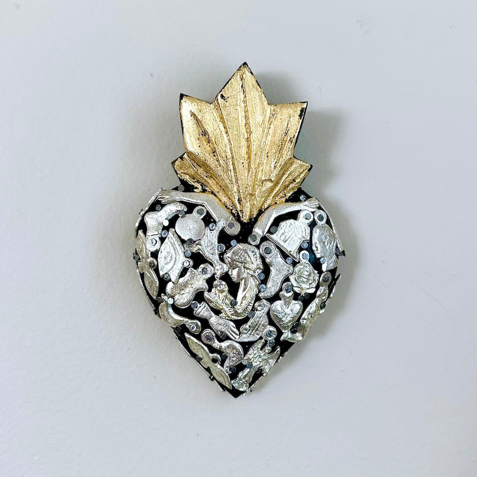 Medium Gold Milagro Sacred Hearts
