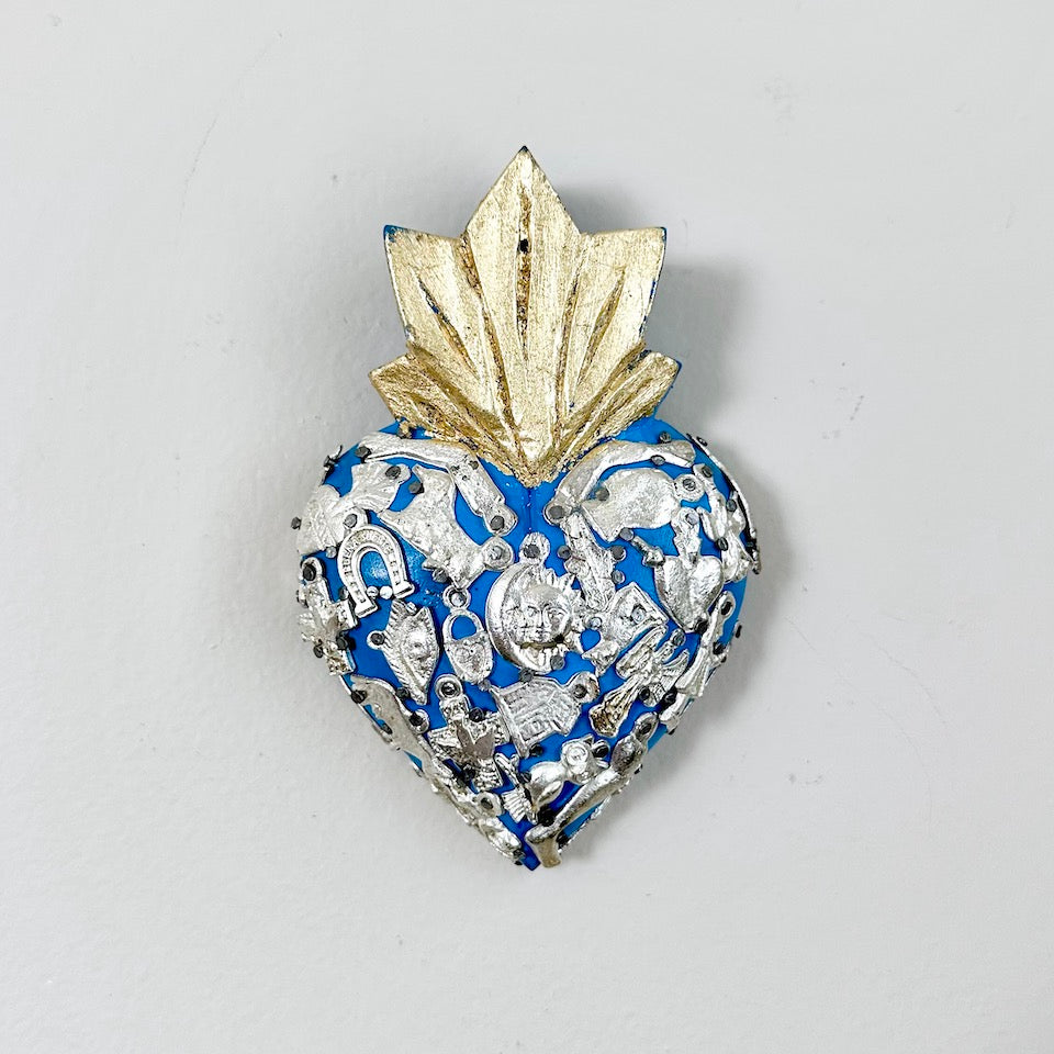 Medium Gold Milagro Sacred Hearts