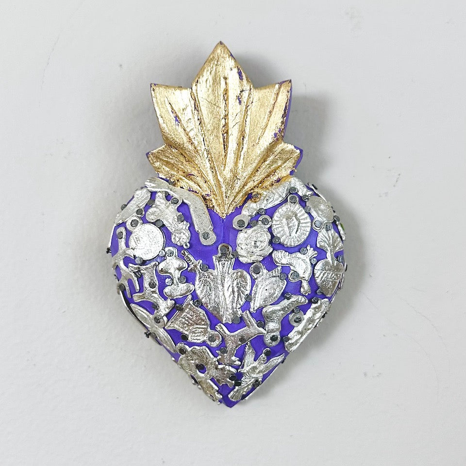 Medium Gold Milagro Sacred Hearts