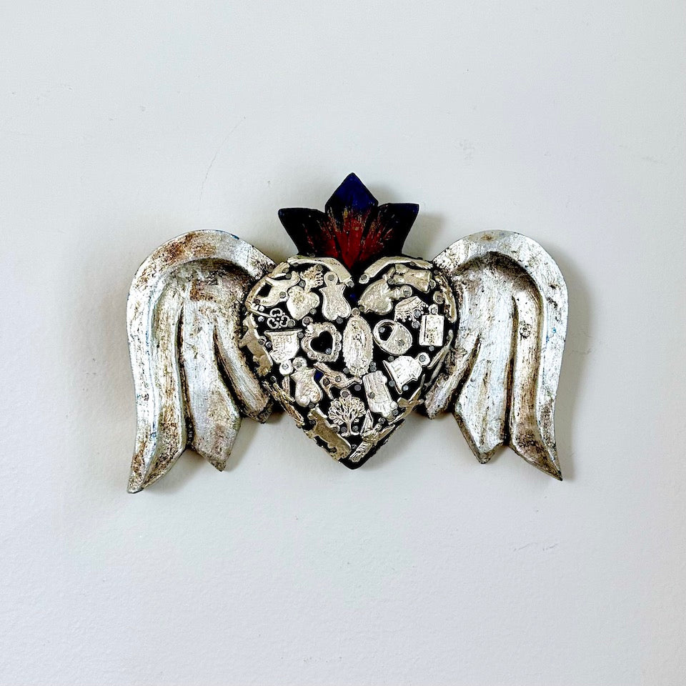 Medium Milagro Heart with Wings
