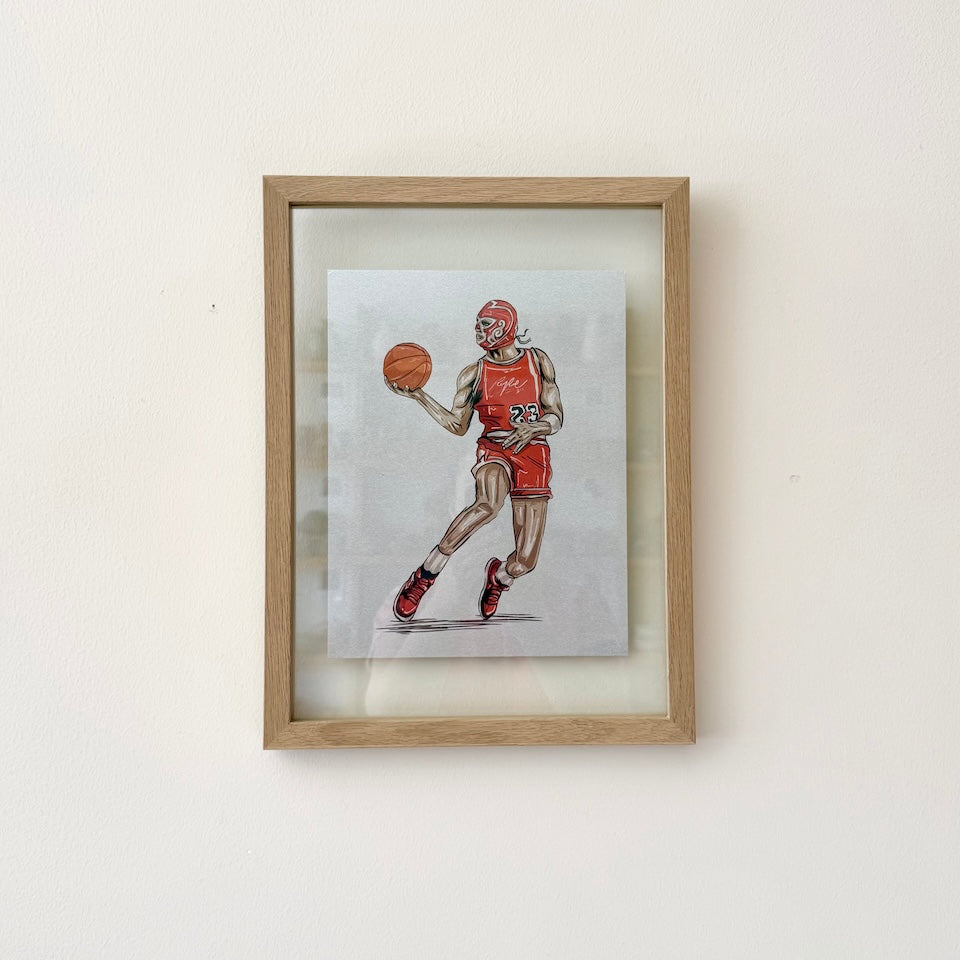 Jordan Luchadro Art Print