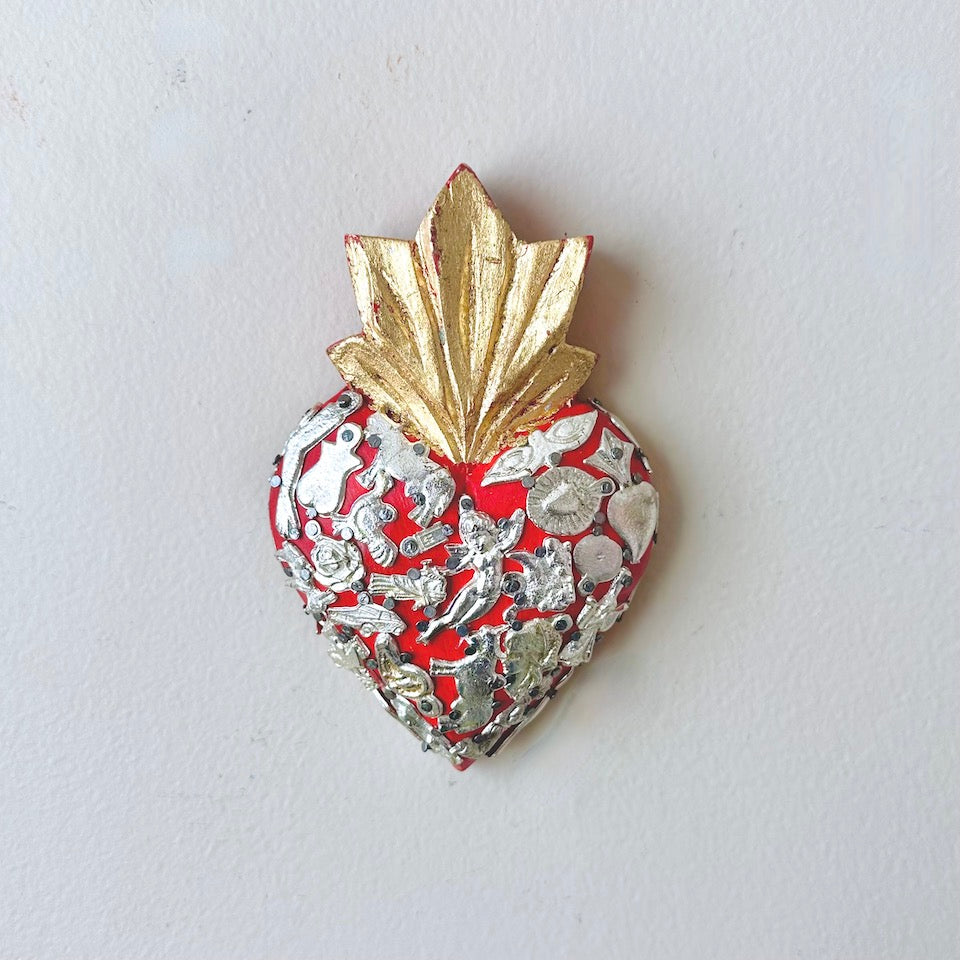 Medium Gold Milagro Sacred Hearts