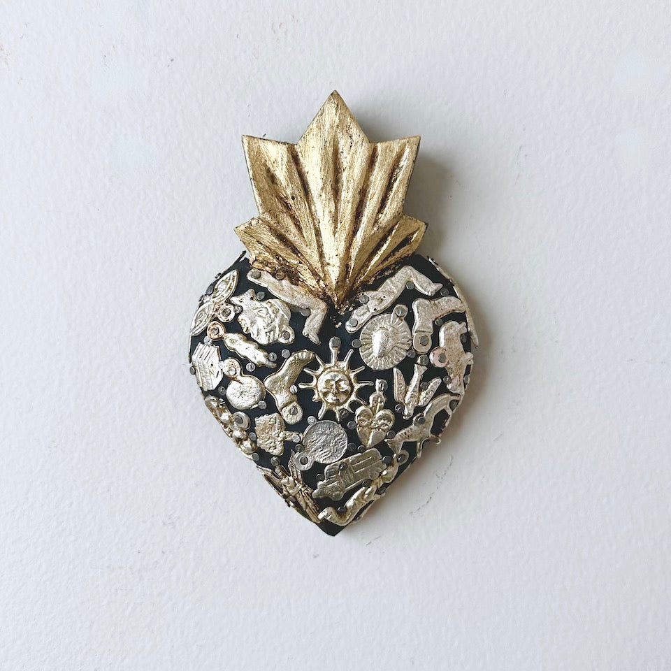 Medium Gold Milagro Sacred Hearts