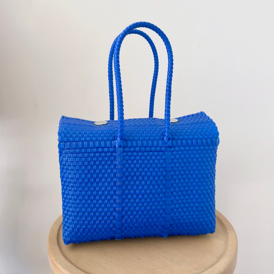 Medium Blue Hues Recycled Bucket Bag