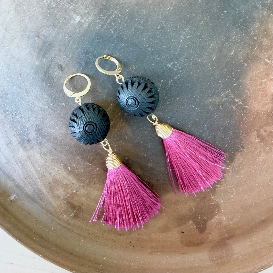 Barro Negro Bolita Tassel Earrings