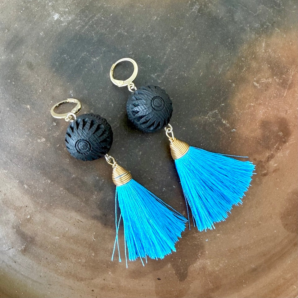 Barro Negro Bolita Tassel Earrings