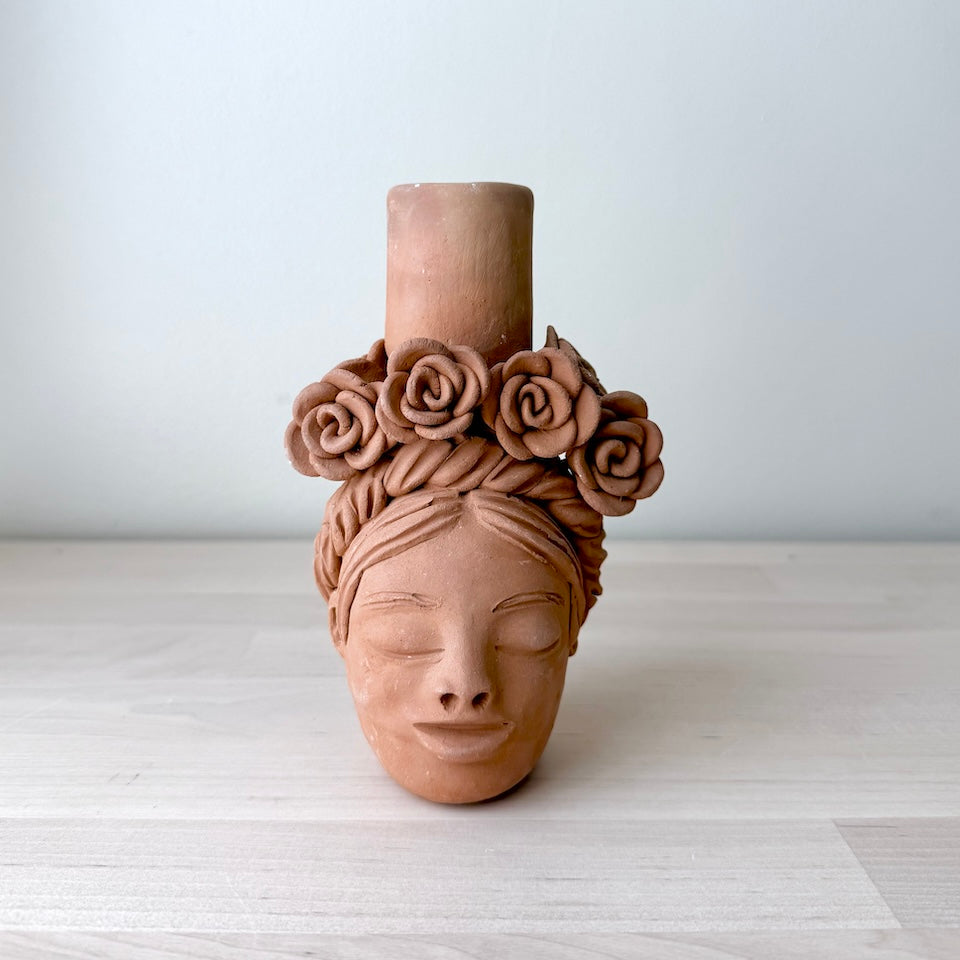 Medium Teresita with Flowers Candle Holder
