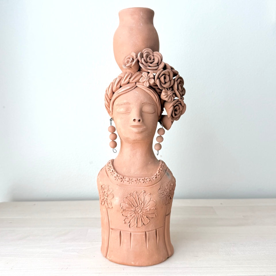 Teresita with Earrings Long Candle Holder