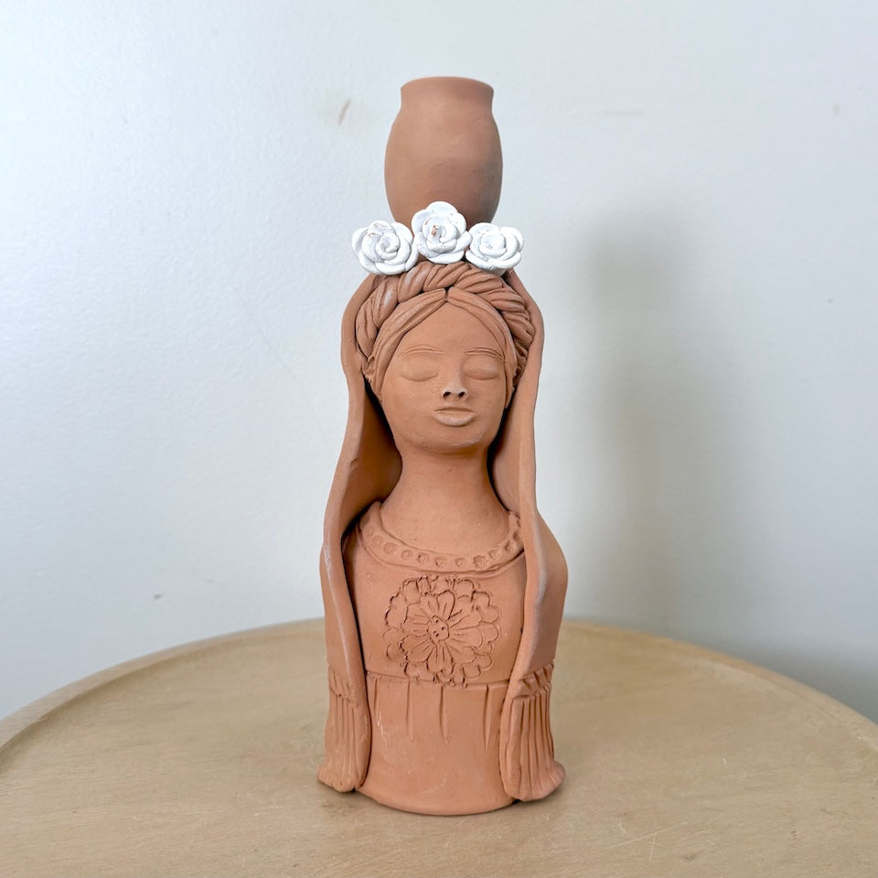 Teresita with Olla Long Candle Holder