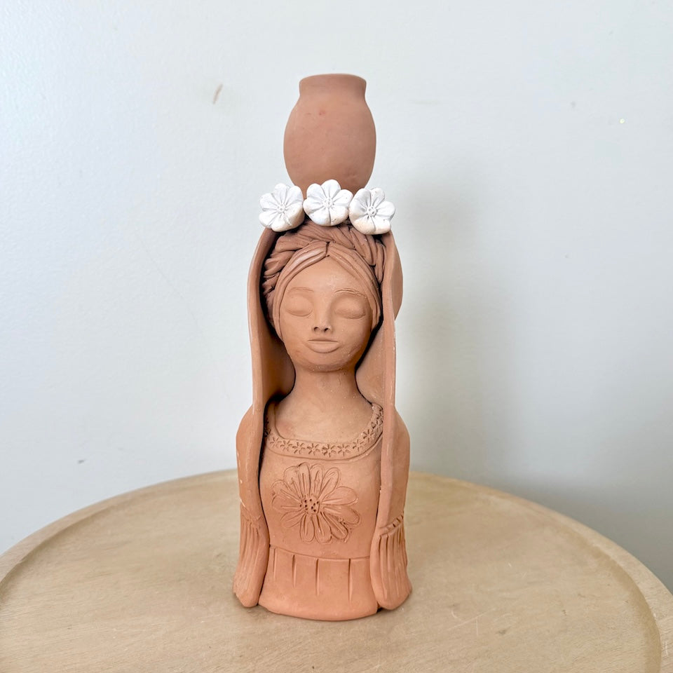 Teresita with Olla Long Candle Holder