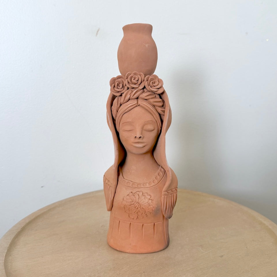 Teresita with Olla Long Candle Holder