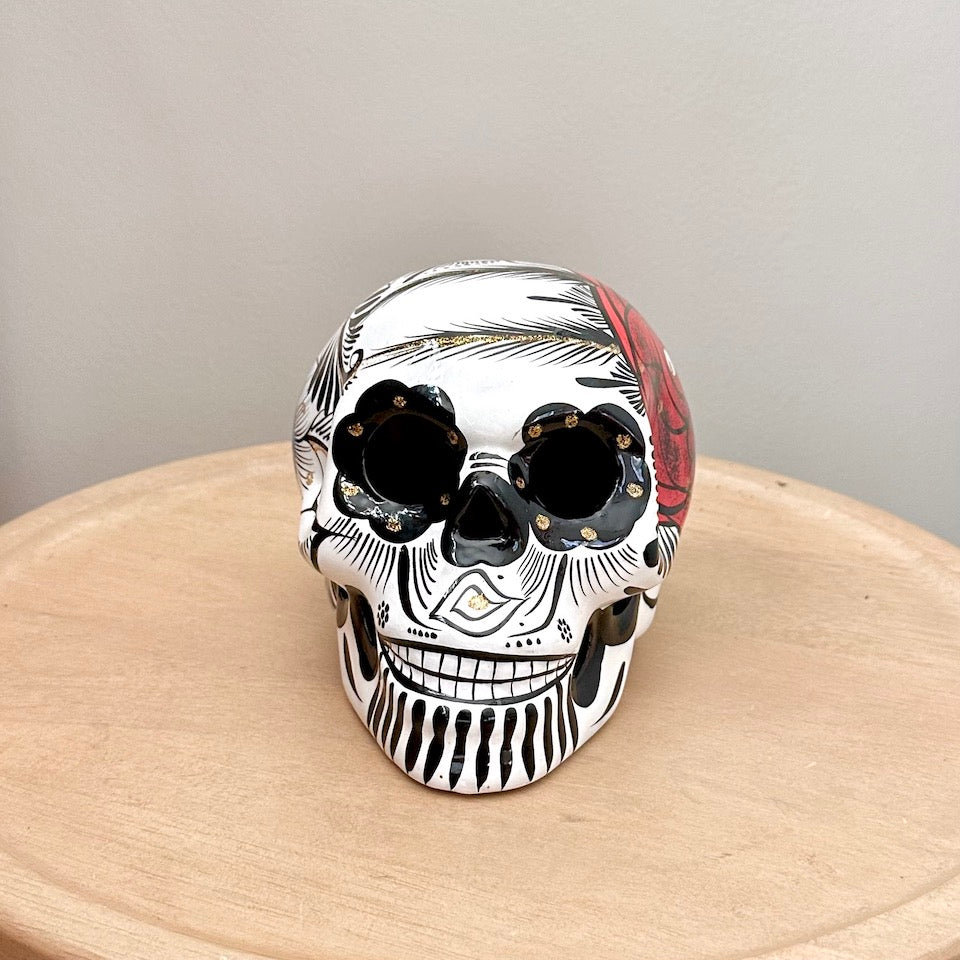Hand-painted Large Skulls With Flower