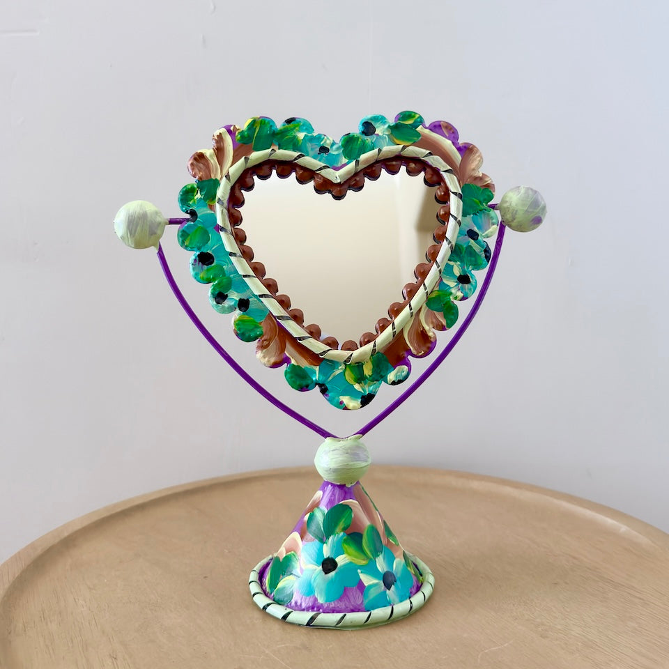 Tin Heart Table Vanity Mirrors